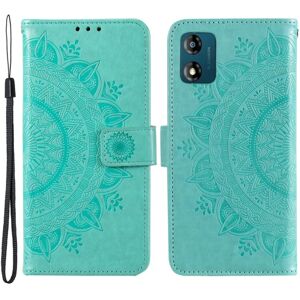 SKALO Motorola Moto E13 4G Mandala Flip Cover - Turkis Turquoise