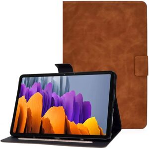 SKALO Samsung Tab S7/S8 PU-læder Flip Cover - Brun Brown