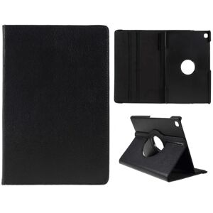 SKALO Samsung Tab S6 Lite 360 Litchi Flip Cover - Sort Black