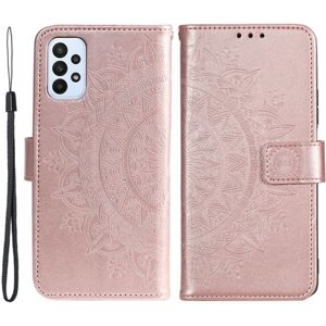 SKALO Samsung A23 5G Mandala Flip Cover - Rosa guld Pink gold