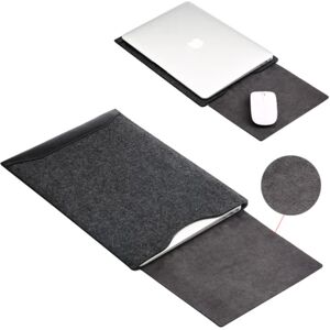 Your Case Vegansk læder laptop cover til 13 & 15 tommer computere! Black 15 inch