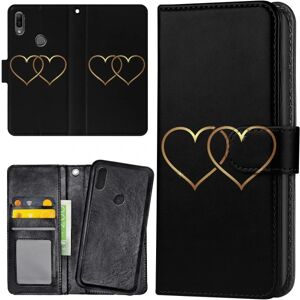 Huawei Y6 (2019) - Mobilcover/Etui Cover Double Hearts