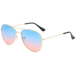 Floveme Stilfulde og klassiske Polarized Pilot-solbriller Guld/Blå/Rosa