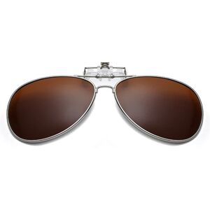 Megabilligt Klip -på pilot solbriller brun - fastgjort til eksisterende briller! brun