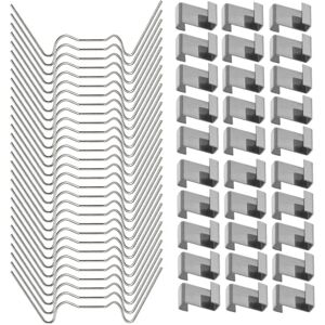 100 stk Drivhusklemmer til glas Rustfrit stål Drivhusvinduesbeslag Clips til drivhusglasklemmer