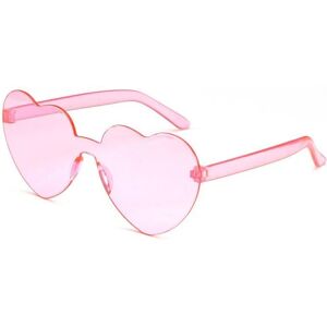 b behover. Retro hjerteformede solbriller kvinder overdimensioneret UV400 Pink one size