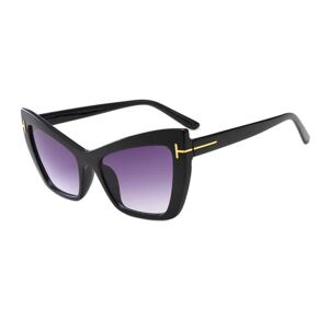 b behover. Unikke sorte solbriller med lilla briller og detaljer i guld Purple one size