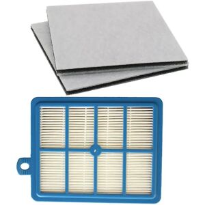 LEIGELE 1 stk Hepa filter + 2 stk motor bomuldsfilter til Efh12w Aef12w Fc8031 El012w Fc9080 Fc9088 gray  blue