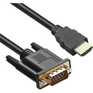 1,8m HDMI til VGA-kabel - Adapter Sort black