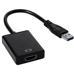 Northix USB 3.0 til HDMI Adapter - Sort Black