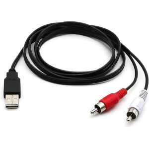 Bærbar Usb A Han til 2x Rca Phono Han Av Kabel Tv Aux Audio Video Adapter Usb Til 2rca Video Kabel Led Pc Bundle 1