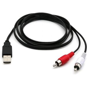 Bærbar Usb A Han til 2x Rca Phono Han Av Kabel Tv Aux Audio Video Adapter Usb til 2rca Video Kabel Led Pc Bundle 1 Kun