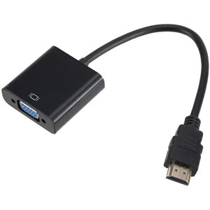 Hdmi til Vga Adapter Kabel Sort