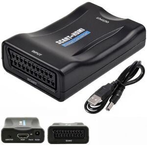 Scart til HDMI-adapter 1080p Video Audio Converter Usb-kabel til TV Dvd