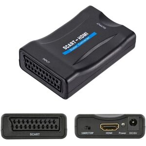 SCART til HDMI Konverter 1080p - Adapter Black