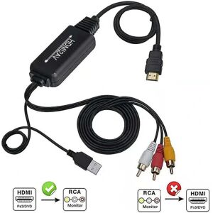 Hdmi til Rca konverter adapter 1080p Hdmi til Av 3rca Cvbs Composite Video Audio