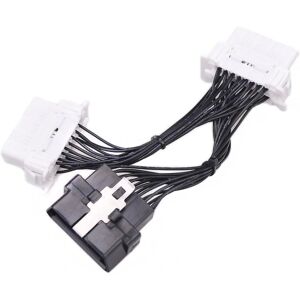 30 Cm Obd2 J1962 Y 16 Pin Splitter Extension Auto Car Extension Kabel Adapter