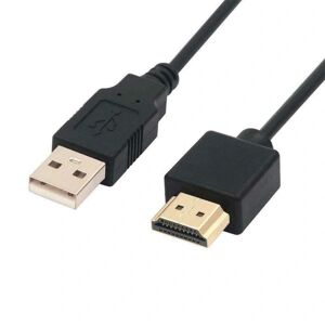 Eht HDMI-kompatibel med USB-strømkabel Black