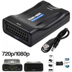 SCART til HDMI Converter Video Audio Adapter Opskaleret USB-kabel