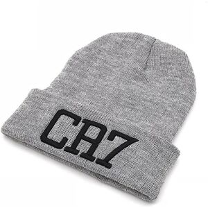 Cr7 Beanies Strik Hue Vinter Kasketter Skullies Motorhjelm Cristiano Ronaldo Vinterhatte Til Mænd Damer Beanie Udendørs Sport Varm Kasket 2018 Gray