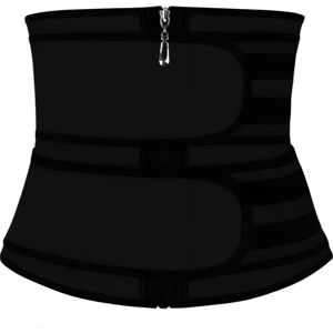 Northix Waist Trainer med To Stropper - Sort Black S