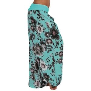 Plus size blommiga haremsbyxor f?r damer Baggy Yoga Casual byxor Green XL