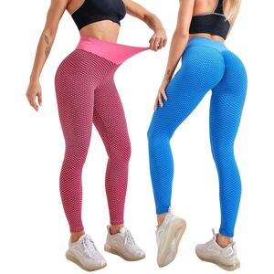 Tiktok Hot Scrunch joggingbukser Cellular Leggings Højtalje V Red XL