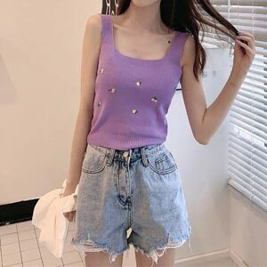 Tank Top Crop Top LILLA Purple