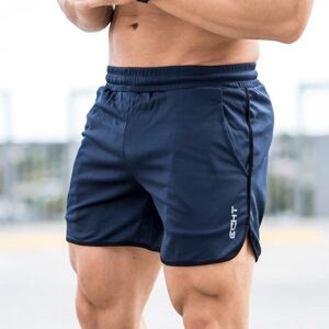 Sommer løbeshorts til mænd Sport Fitness Short Bukser Hurtigtørrende Navy blue L