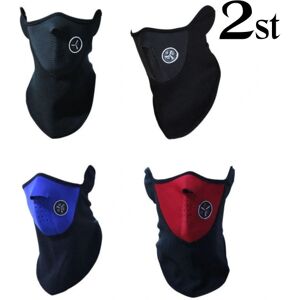 Awendela Dobbeltpakke - Cykelmaske - Skimaske - Ansigtsmaske - Motorcykelmaske Black one size