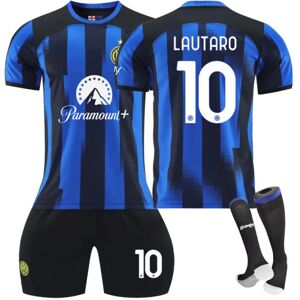 23-24 Inter Milan hjemme nr. 90 Lukaku trøje 10 Lautaro nr. 14 Pulisic fodbolddragt NO.10 LAUTARO M