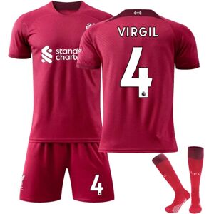 22-23 Liverpool hjemme nr. 11 Salah trøje nr. 10 Mane fodbolddragt nr. 4 Van Dijk NO.4 VIRGIL L