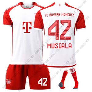 Goodies 23-24 Musiala 42 Bayern München Hjem New Season Jersey Seneste Voksentrøje Børnetrøje Adult M（170-175cm）