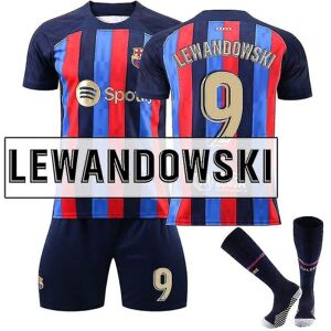 Goodies Lewandowski #9 trøje 2022-2023 Ny sæson fodbold T-shirts et til børn og unge Voksne børn Comfort 2223 Barcelona Home S