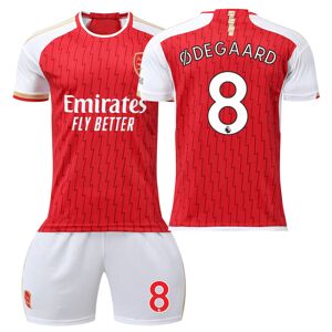 23-24 Arsenal Hjemme Martin Odegaard Nr. 8 Skjorte, Ingen Sokker Martin Odegaard Nr. 8 ingen sokker Komfortabel Martin Odegaard No. 8 no socks XL