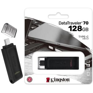 Kingston 128GB DataTraveler USB 3.2 med USB-C stik Black