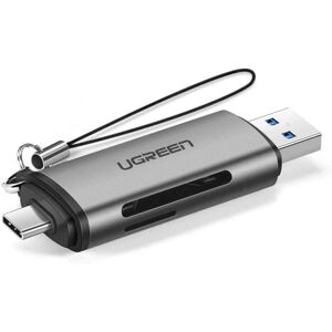 Ugreen UGrøn USB Type C / USB 3.0 SD / micro SD kortlæser Grå Grey