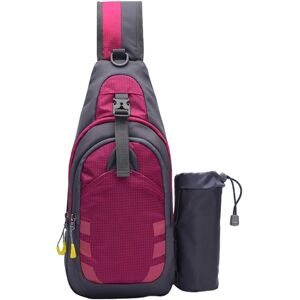 Bryst Crossbody Sling Rygsæk Taske Rejse Cykel Gym Daypack til Kvinder Mænd, Nylon Casual Skulder Rygsæk, 36*17*4cm