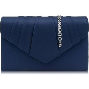 WATERBERST Clutch kvinder, elegant ruskind aftentaske konvolut crossbody blå