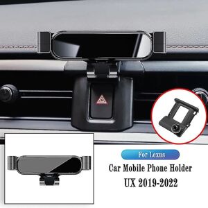 Biltelefonholder til Lexus Ux Ux200 Ux250h Ux260h 2019-2022 Gravity Navigation Bracket Stand Luftudtag Clip Roterbar støtte For Lexus UX 19-22