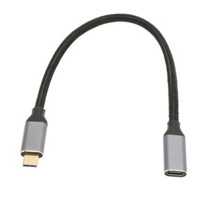 Højhastigheds USB C forlængerkabel - 10 Gbps datasynkronisering, 100 W strømforsyning, 4K 60Hz videoudgang, E Marker Chip, 0,25m