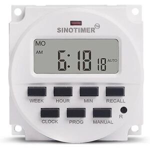 15,98 tommer lcd digital timer 12v DC 7 programmerbar tidskontakt Tm618n-4