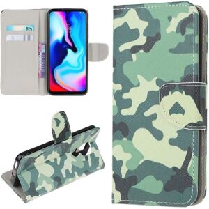 Generic wonderland Motorola Moto E7 Plus / G9 Play flip etui - camouflag Green