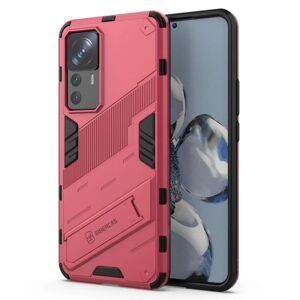 Generic Stødsikker Hybrid Cover med A Moderne Touch til Xiaomi 12T Pro - Pink