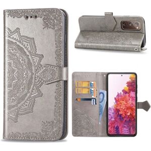 Generic Mandala Samsung Galaxy S20 Fe 5g / S20 Fe Flip Etui - Grå Silver grey