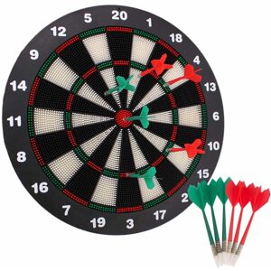 AUGRO 16,4 tommer Safety Dart Board Safety Dart Sæt med 6 bløde spidser