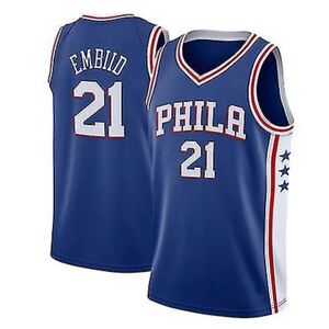 Ny sæson Philadelphia 76ers Joel Embiid No21 basketballtrøje L