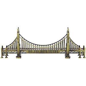 Boligdekoration Bordplade Bro Håndværksmodel Dekorativ Bromodel Figurer Metal Golden Gate Brid 17.7x2x6.4cm