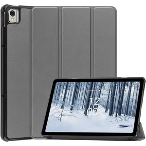 MTK Nokia T21 Tri-fold Stand Wake/Sleep Cover Tablet-etui - Grå Grey