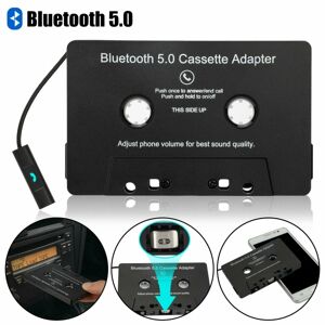 BLE Bluetooth 5.0 Car Audio Stereo Cassette Tape Adapter Til Aux Black